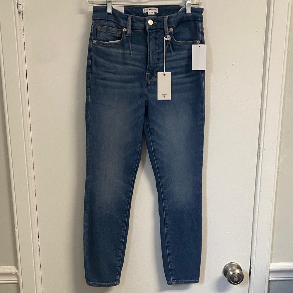 Good American High Rise Blue Jeans